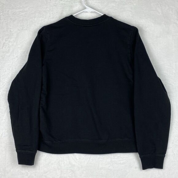 Asos Design Sweater Size 4 Black Crewneck Pullover Sweatshirt Casual - Picture 2 of 8